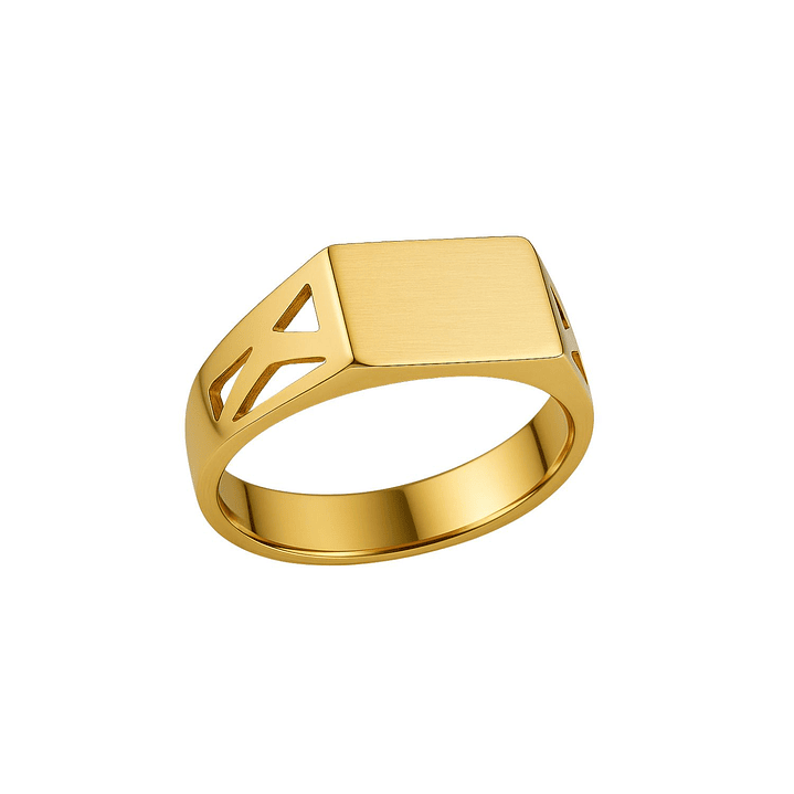 Anillo Oro 18kt Sello Calado 58
