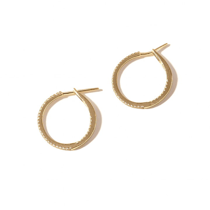Aros Oro Amarillo 18kt Diamantes 26 Pts SI/H Corte Brillante 2
