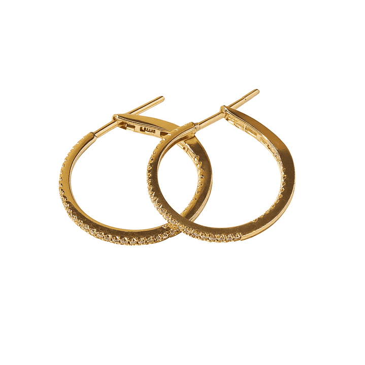 Aros Oro Amarillo 18kt Diamantes 26 Pts SI/H Corte Brillante 3