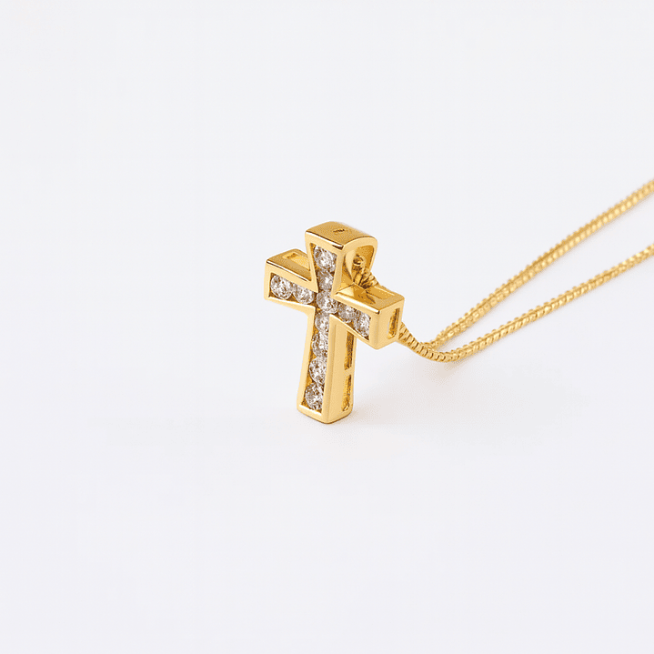 Collar Oro 18kt Diamantes Cruz 55Pts | Danielle Costantini 3