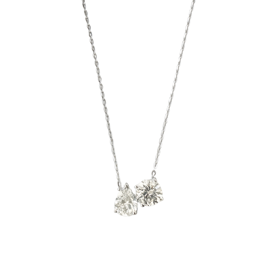 Collar de Plata Esterlina 925 Gota con Circonita Corte Brillante 2