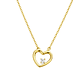 Collar de Plata Esterlina 925 Corazón con Circonita revestido en Oro 18kt - Miniatura 2