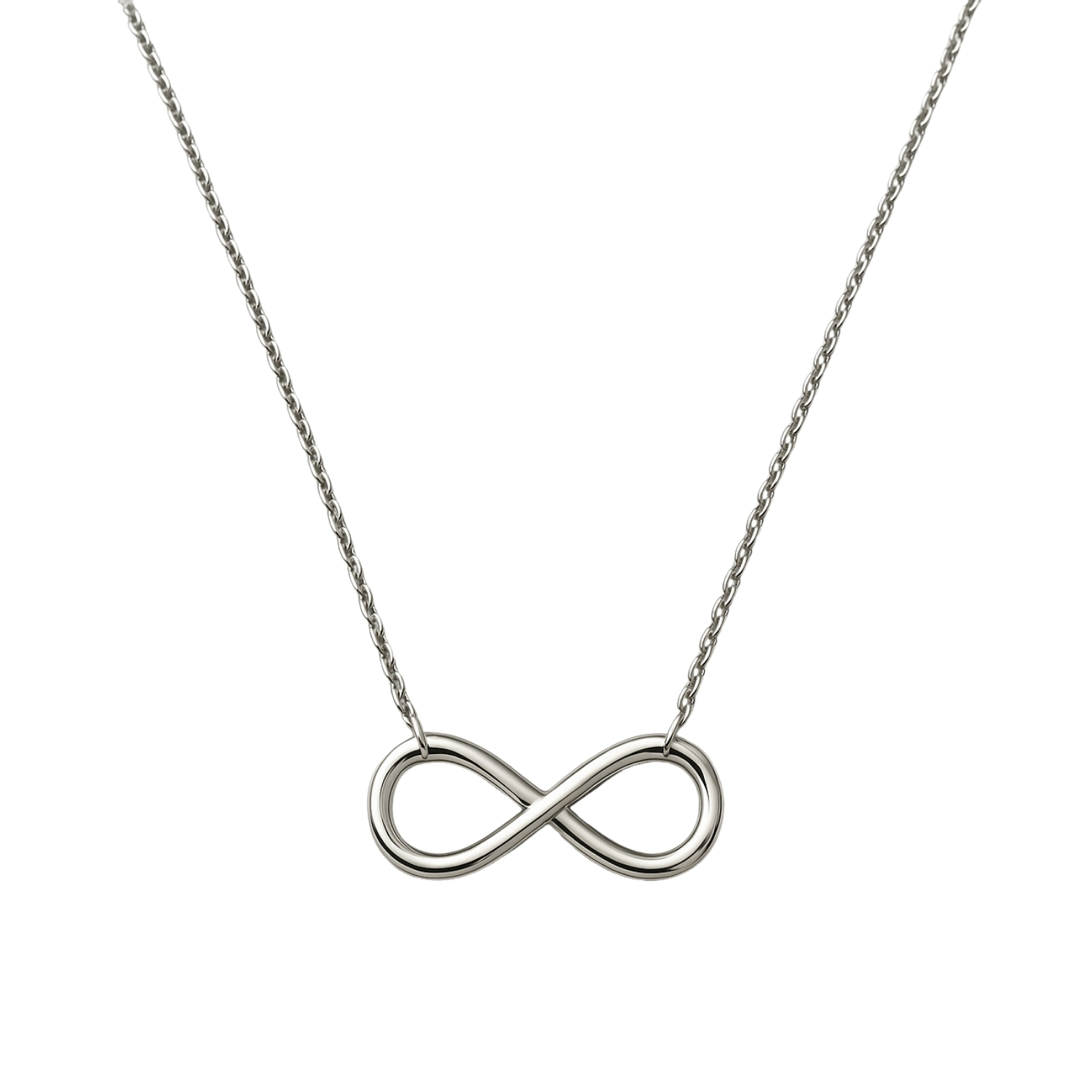 Collar de Plata Esterlina 925 Infinito con Circonita 2