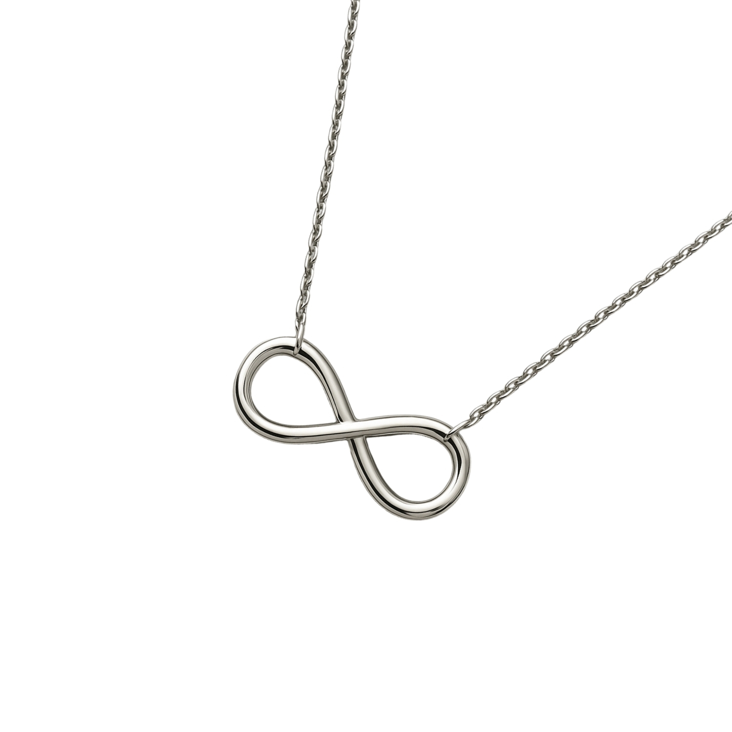Collar de Plata Esterlina 925 Infinito con Circonita 3
