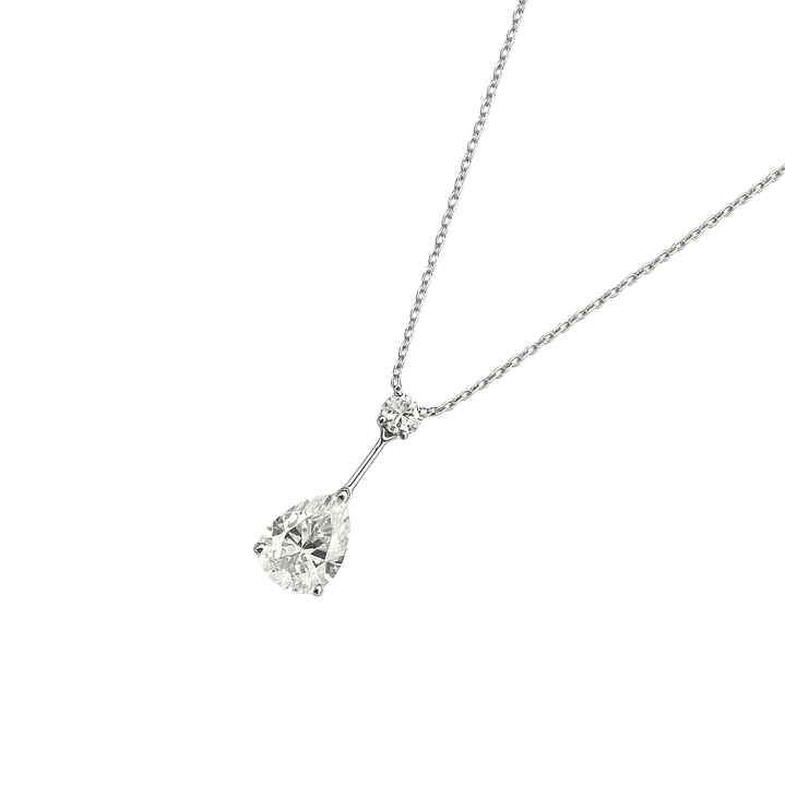 Collar de Plata Esterlina 925 Gota Colgante con Circonita 1