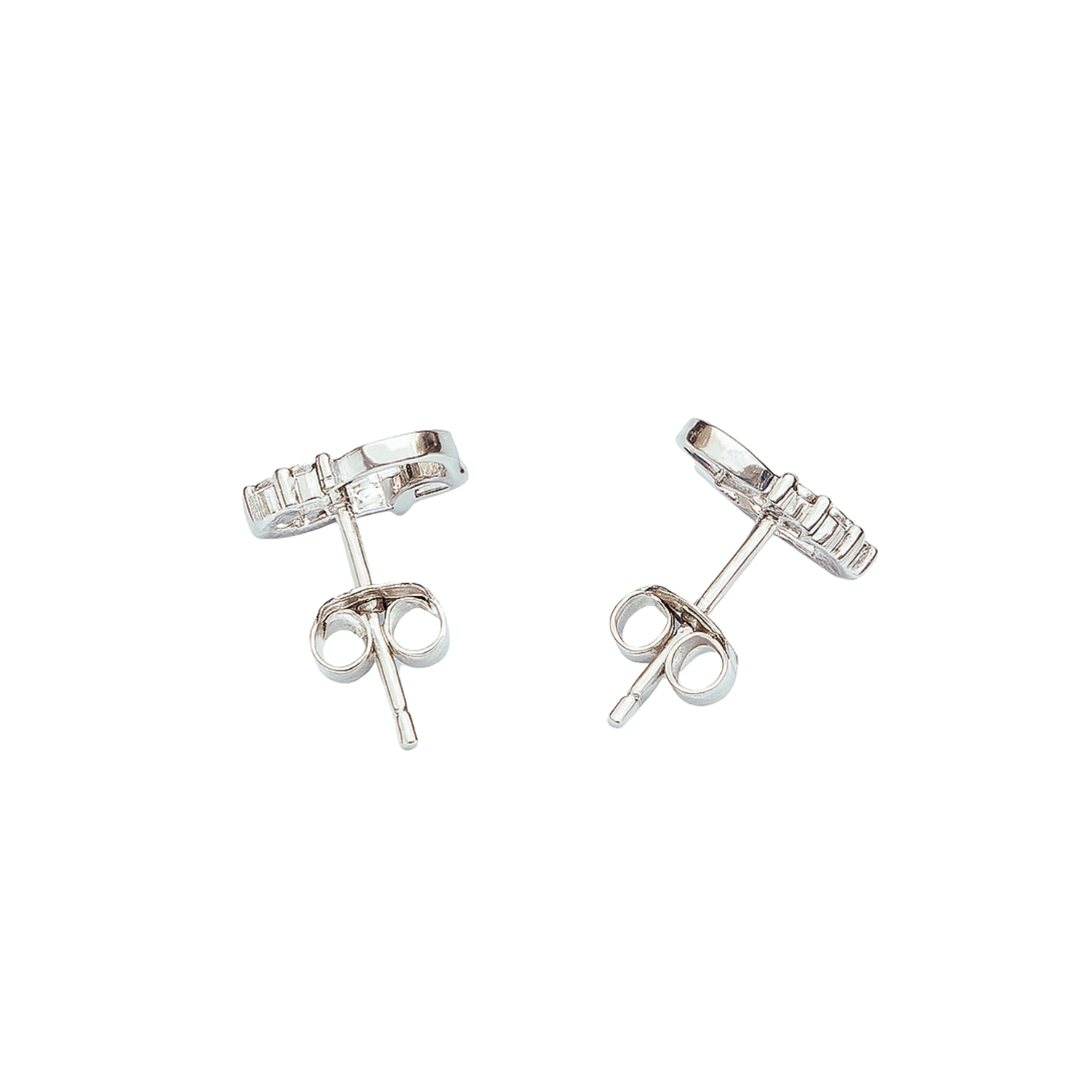 Aros de Plata Esterlina 925 Corazón con Circonita 3