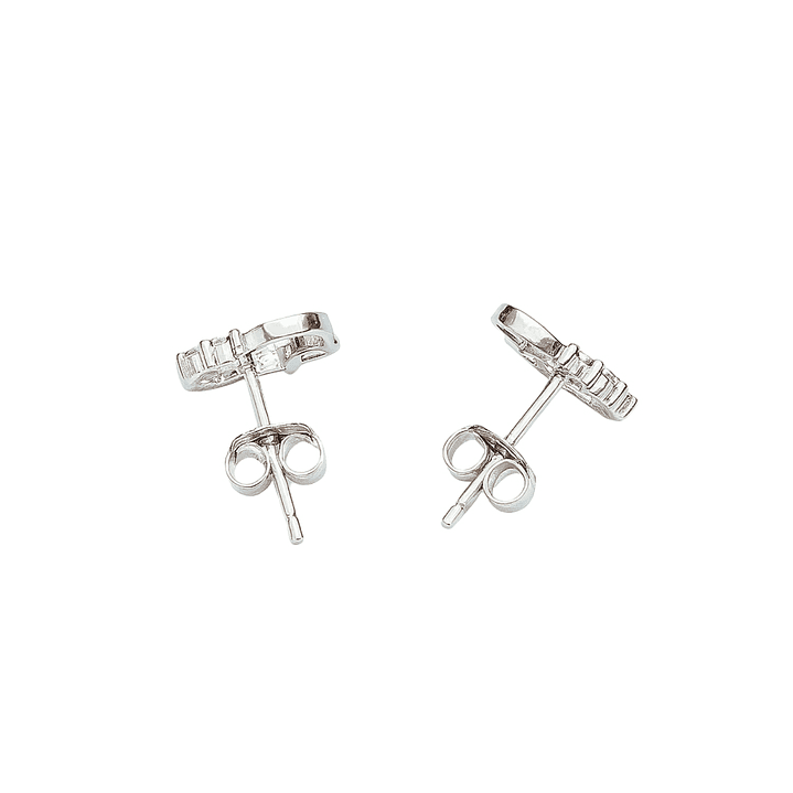 Aros de Plata Esterlina 925 Corazón con Circonita 3