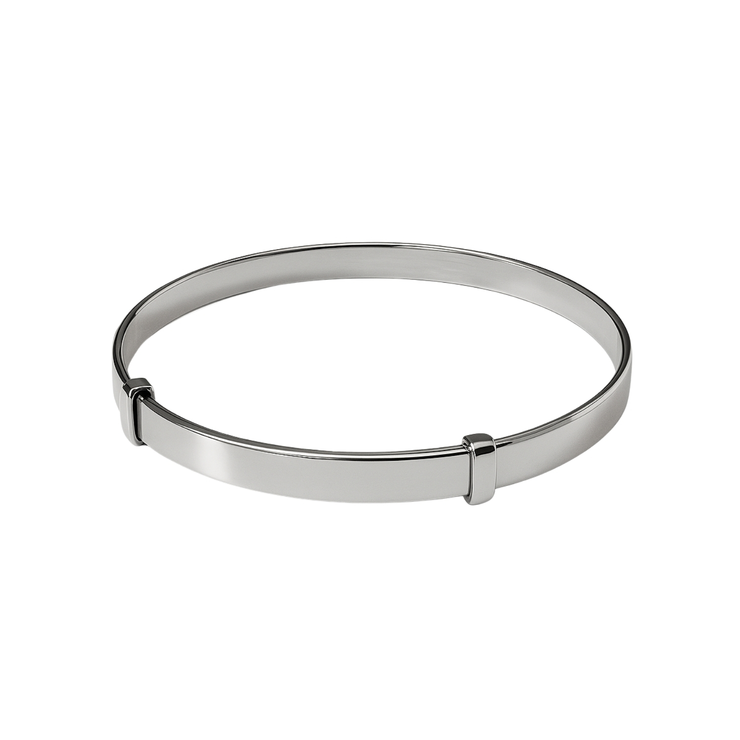 Pulsera de Plata Esterlina 925 Esclava Cerrada Ajustable 1