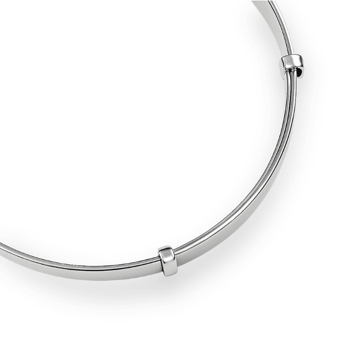 Pulsera de Plata Esterlina 925 Esclava Cerrada Ajustable 3