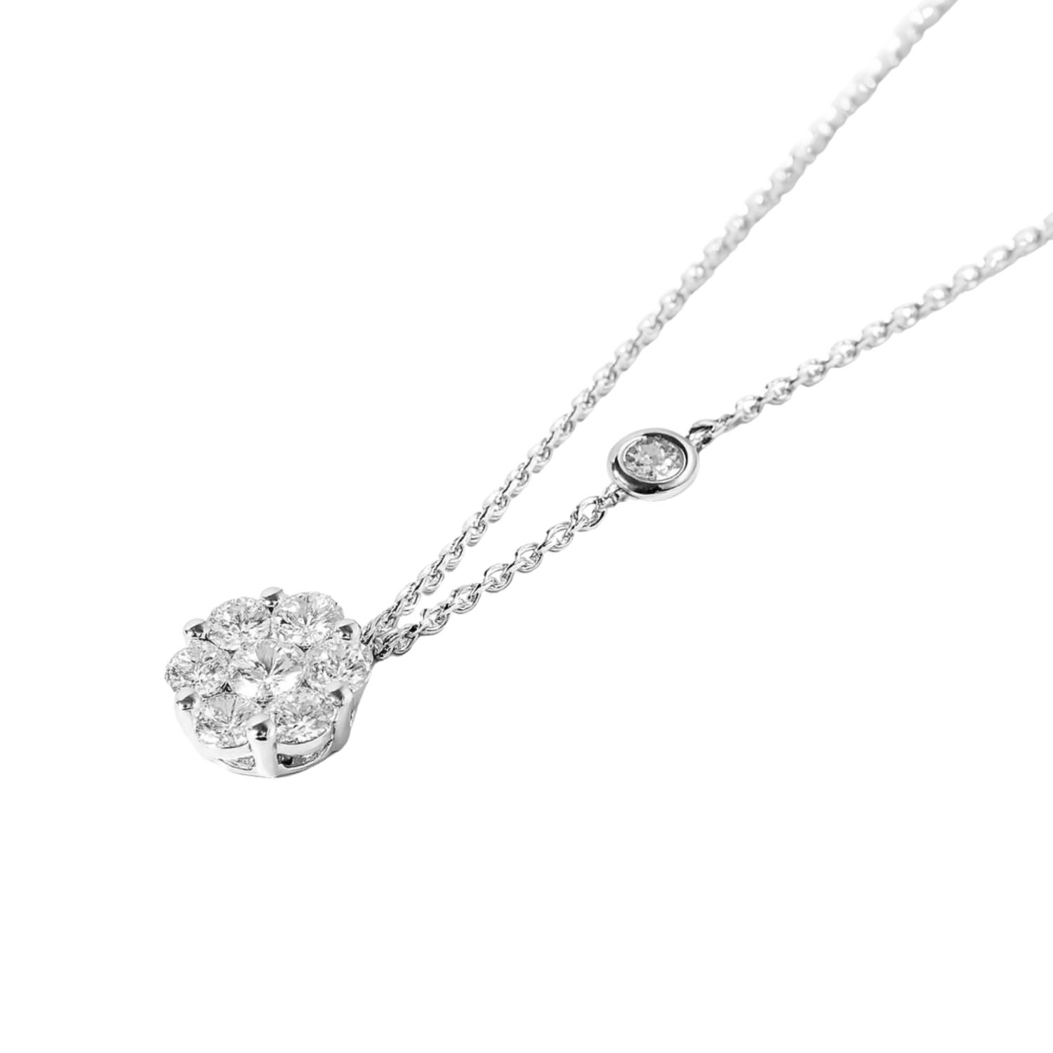 Collar Oro 18kt Diamantes 53 Pts G/SI Corte Brillante 1