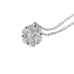 Collar Oro 18kt Diamantes 53 Pts G/SI Corte Brillante