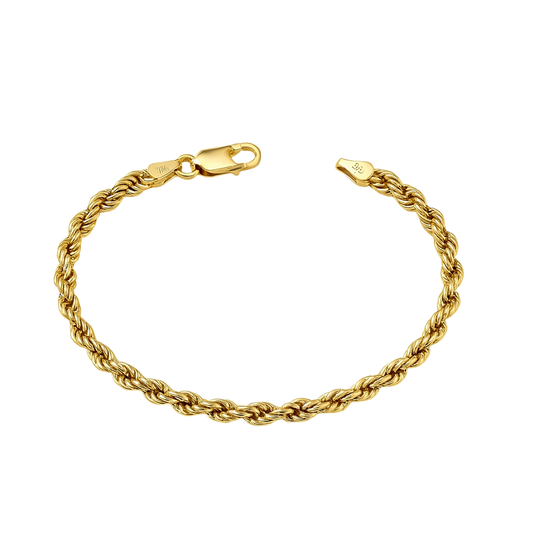 Pulsera de Plata Esterlina 925 Revestida en Oro 18kt Turbillón 1