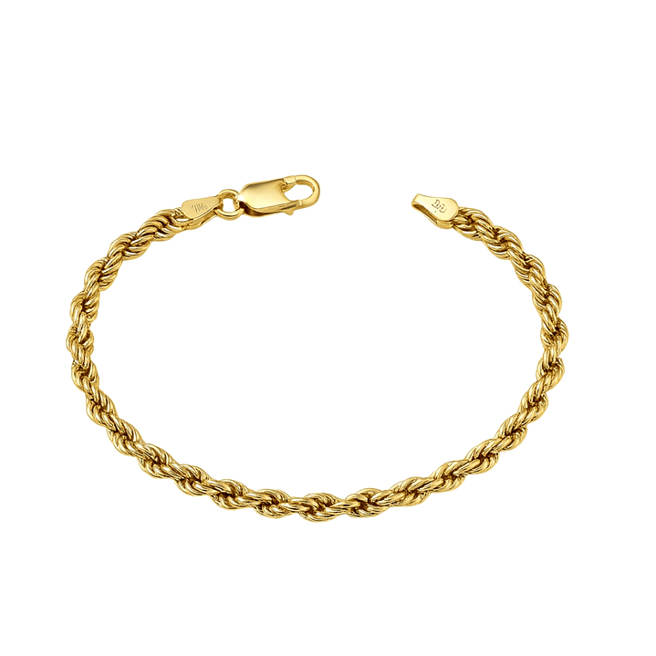 Pulsera de Plata Esterlina 925 Revestida en Oro 18kt Turbillón 1