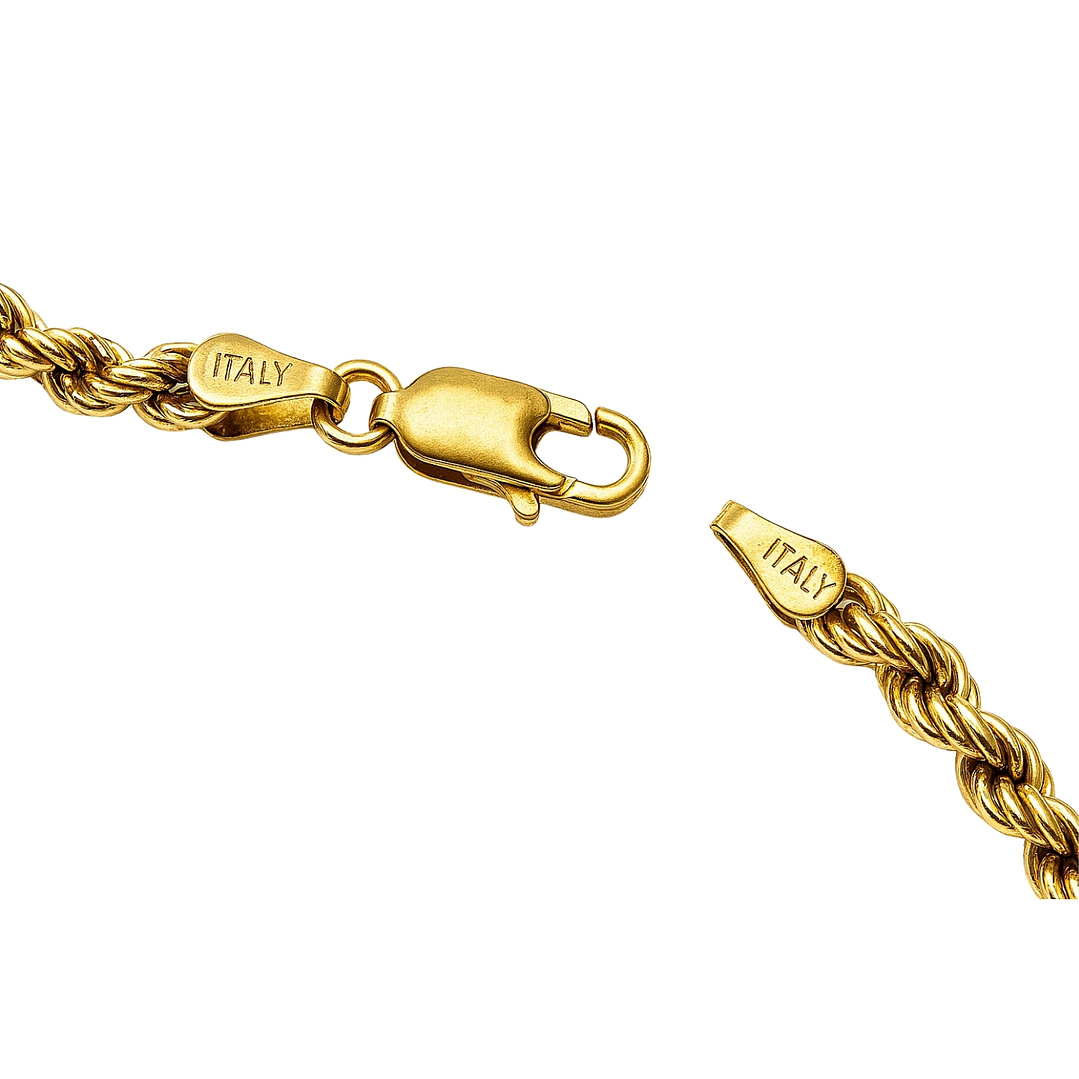 Pulsera de Plata Esterlina 925 Revestida en Oro 18kt Turbillón 3