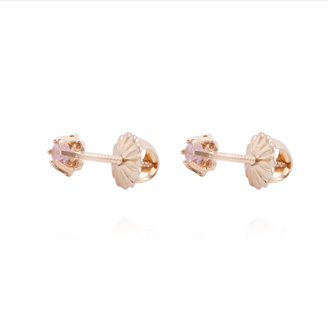 Aros Oro Miel 18kt Rosa de Francia 2,5mm 1