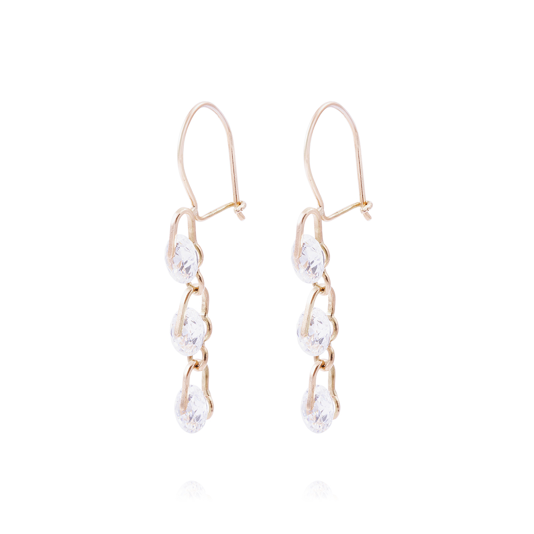 Aros Oro Miel 18kt Brillo que Enamora 1