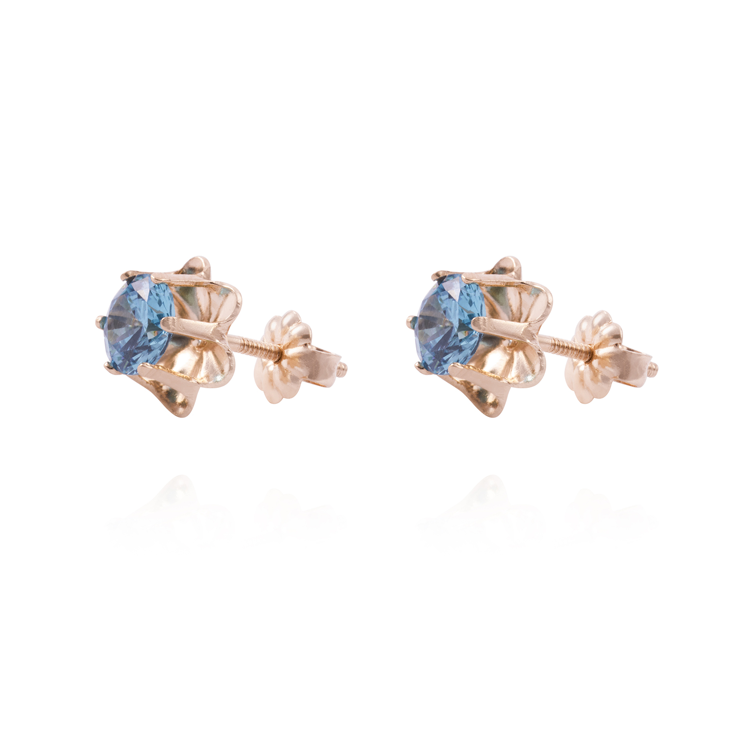Aros Oro Miel 18kt Brillo del Cielo 1