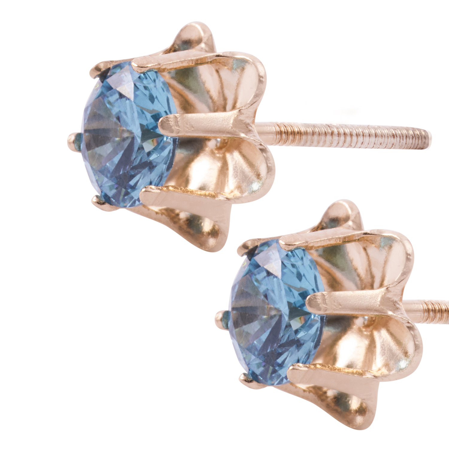 Aros Oro Miel 18kt Brillo del Cielo 2
