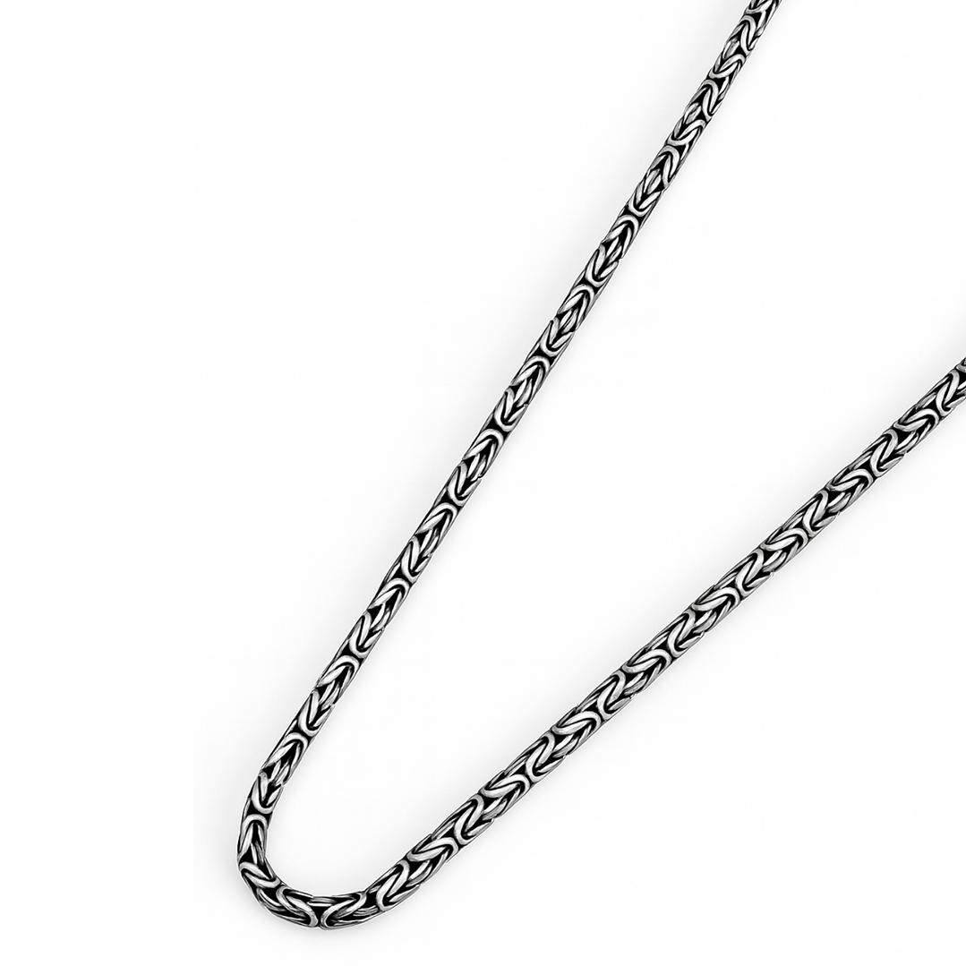 Cadena de Plata Esterlina 925 Bizantino 1