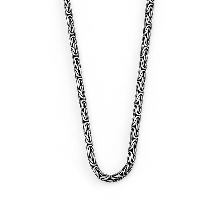 Cadena de Plata Esterlina 925 Bizantino 2