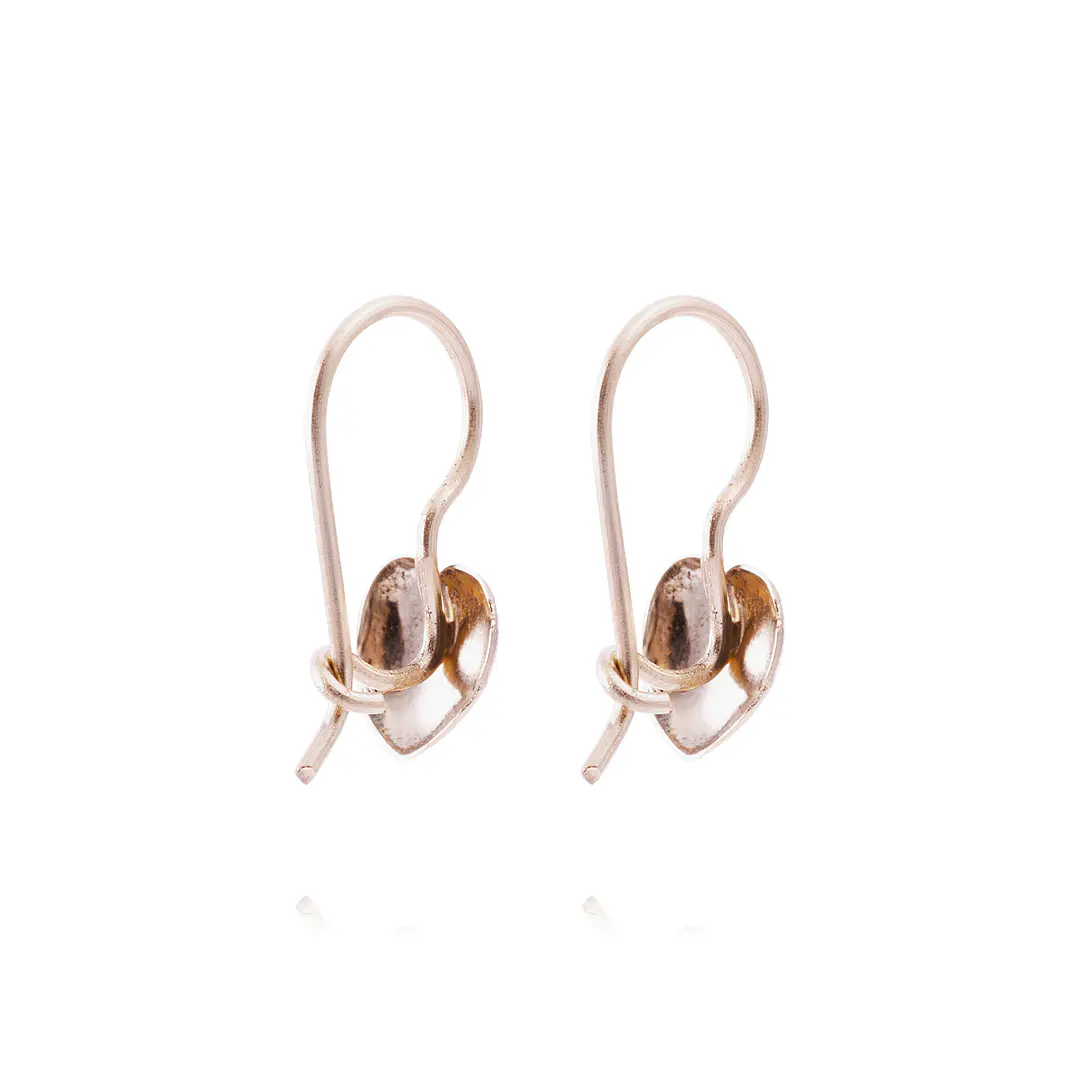 Aros Oro Miel 18kt  Corazón Rigido Mediano 3
