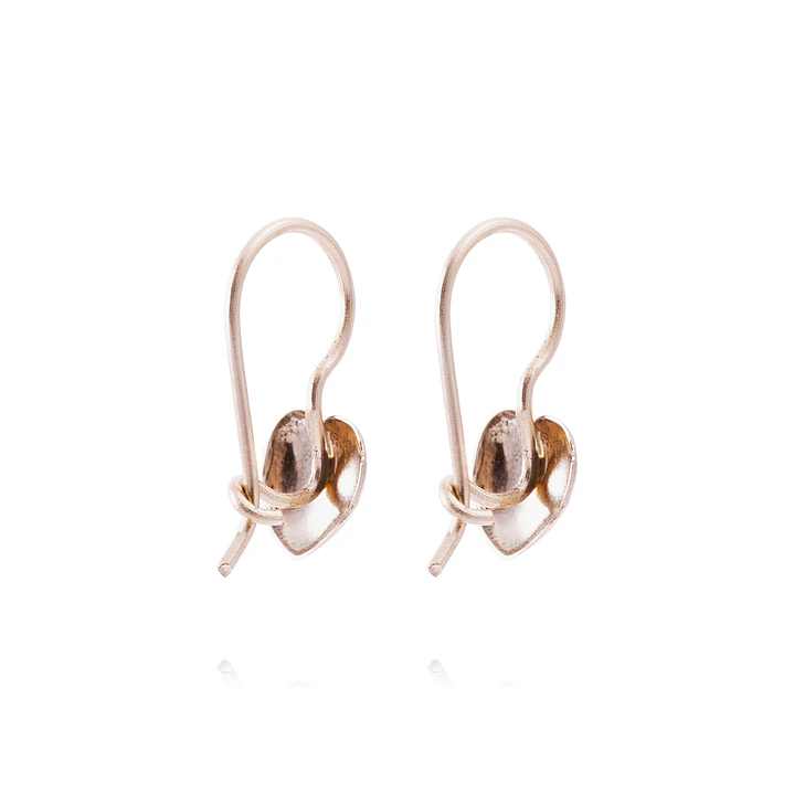 Aros Oro Miel 18kt  Corazón Rigido Mediano 3