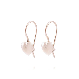 Aros Oro Miel 18kt  Corazón Rigido Pequeño