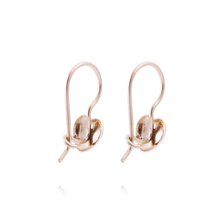 Aros Oro Miel 18kt  Corazón Rigido Pequeño 3