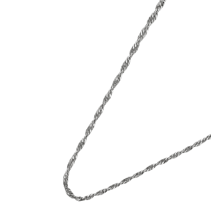 Cadena de Plata Esterlina 925 Singapure 1