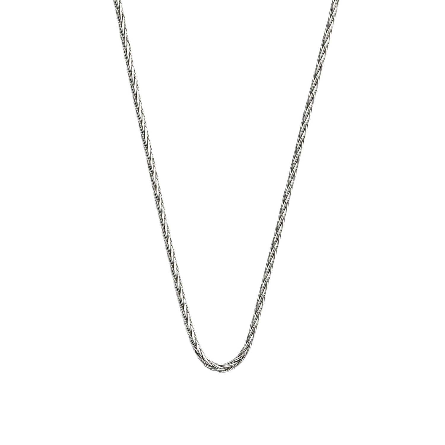 Cadena de Plata Esterlina 925 Mouse Tail Trenzada 2
