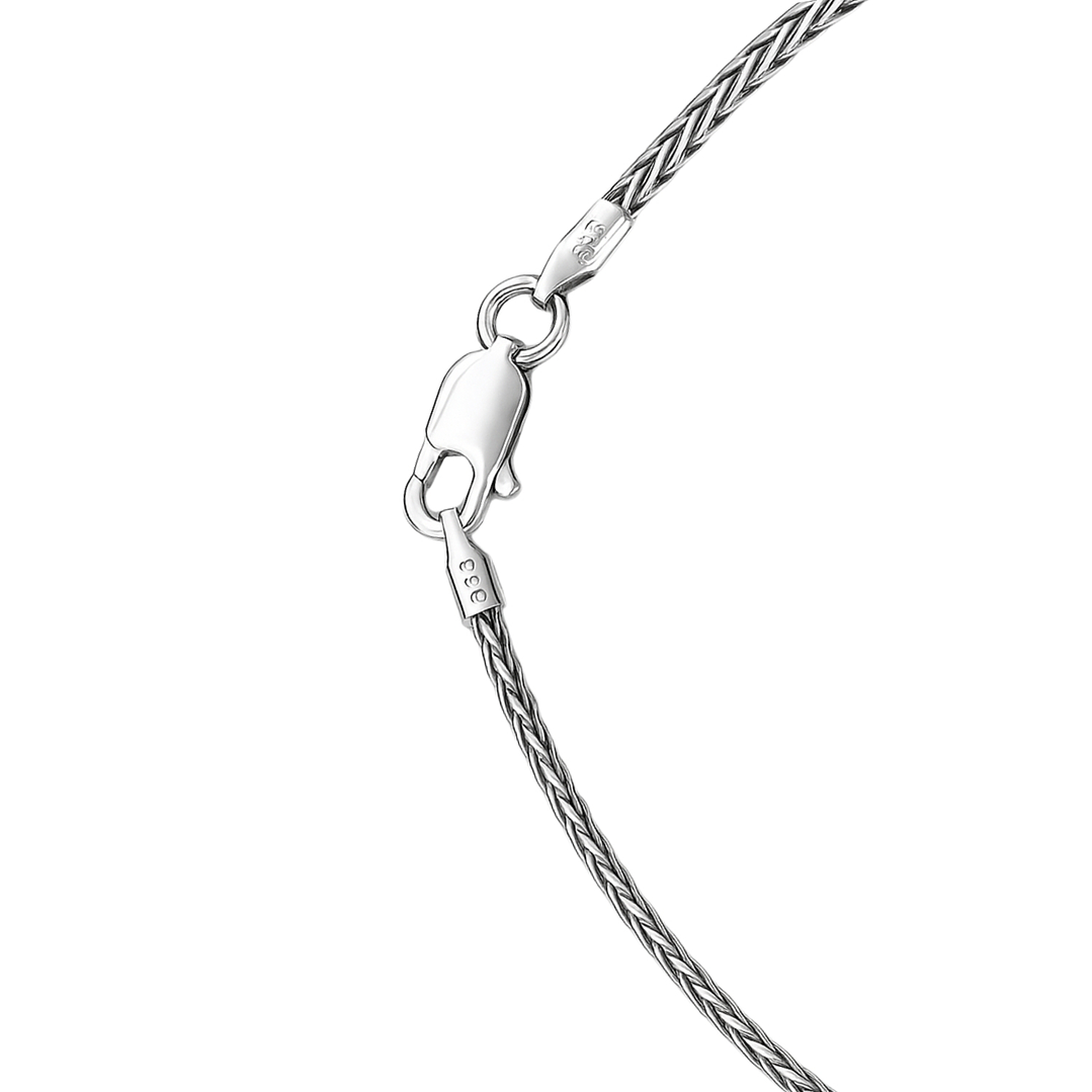 Cadena de Plata Esterlina 925 Mouse Tail Trenzada 3