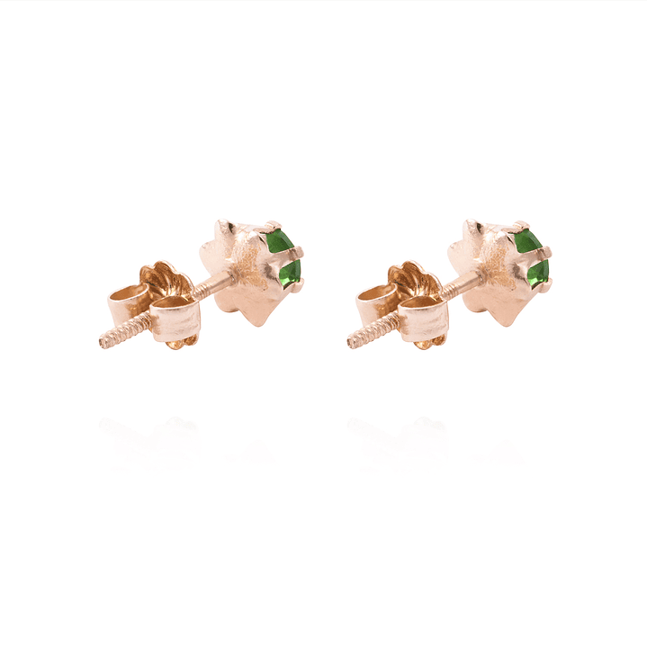 Aros Oro Miel 18kt Esmeraldina 4mm 3