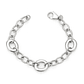 Pulsera de Plata Esterlina 925 Eslabon Ovalado Grande Pequeño - Miniatura 1