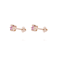 Aros Oro Miel 18kt  Rosa de Francia 3mm - Miniatura 1