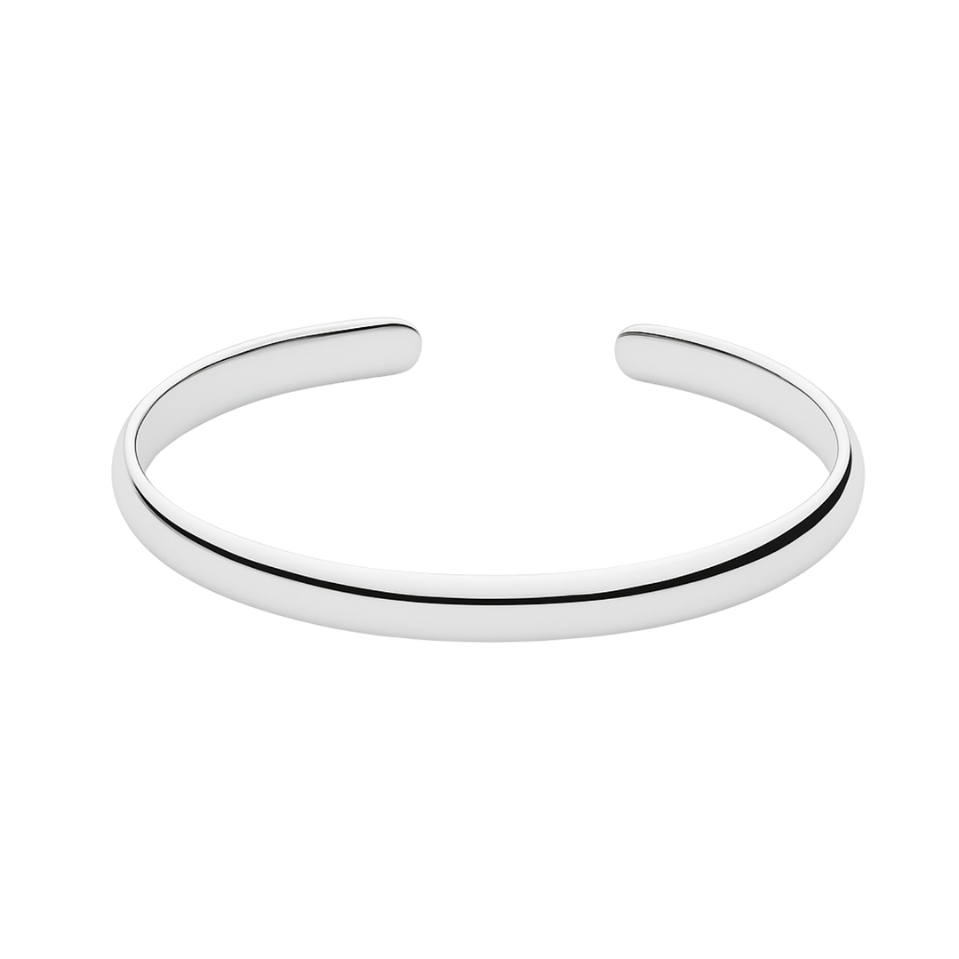 Pulsera de Plata Esterlina 925 Esclava Abierta Curva 1