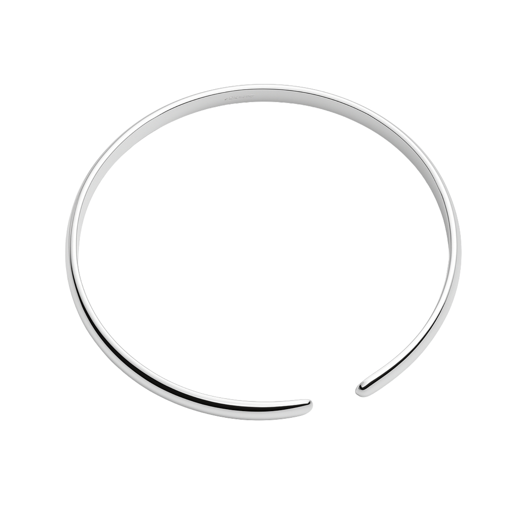 Pulsera de Plata Esterlina 925 Esclava Abierta Curva 3