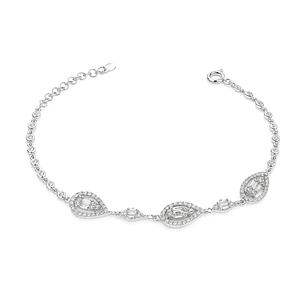 Pulsera de Plata Esterlina 925 Gota de Luz con Circonita