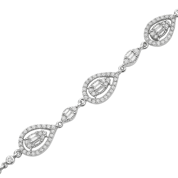 Pulsera de Plata Esterlina 925 Gota de Luz con Circonita 2