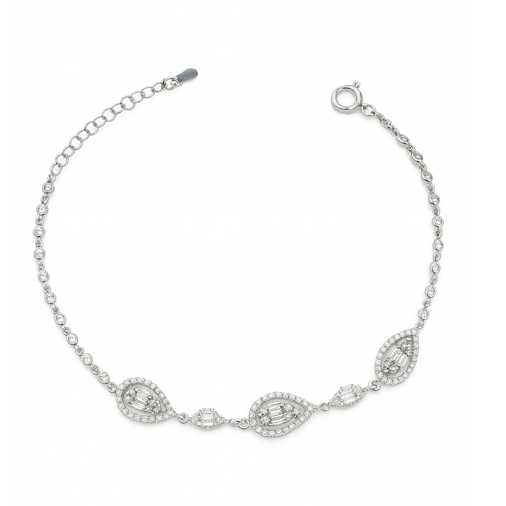Pulsera de Plata Esterlina 925 Gota de Luz con Circonita 3