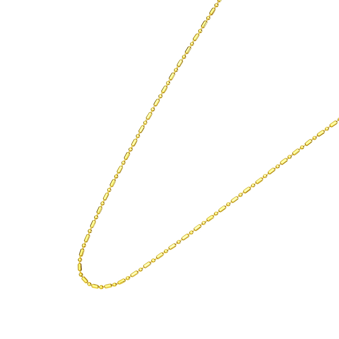 Cadena de Plata Esterlina 925 Bean revestida en Oro 18kt 1