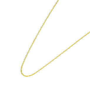 Cadena de Plata Esterlina 925 Bean revestida en Oro 18kt