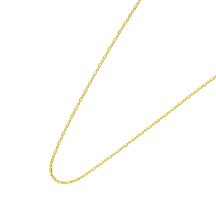 Cadena de Plata Esterlina 925 Bean revestida en Oro 18kt 1