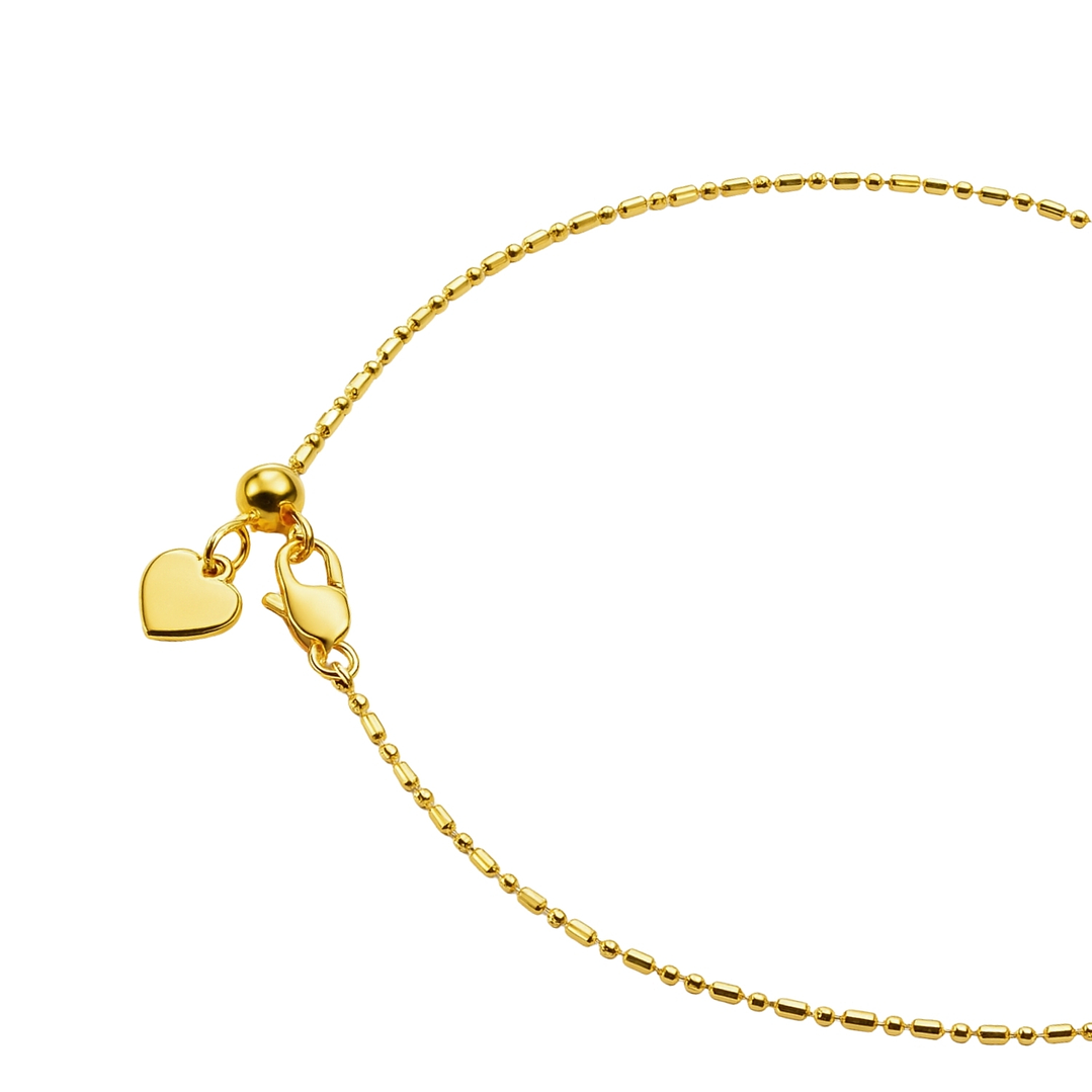 Cadena de Plata Esterlina 925 Bean revestida en Oro 18kt 2