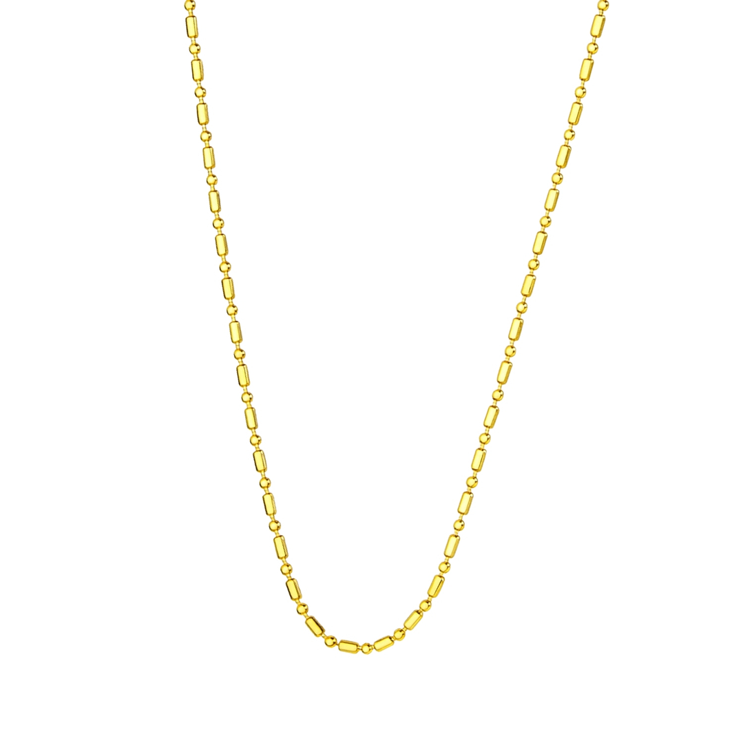 Cadena de Plata Esterlina 925 Bean revestida en Oro 18kt 3