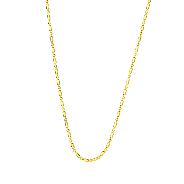 Cadena de Plata Esterlina 925 Bean revestida en Oro 18kt 3