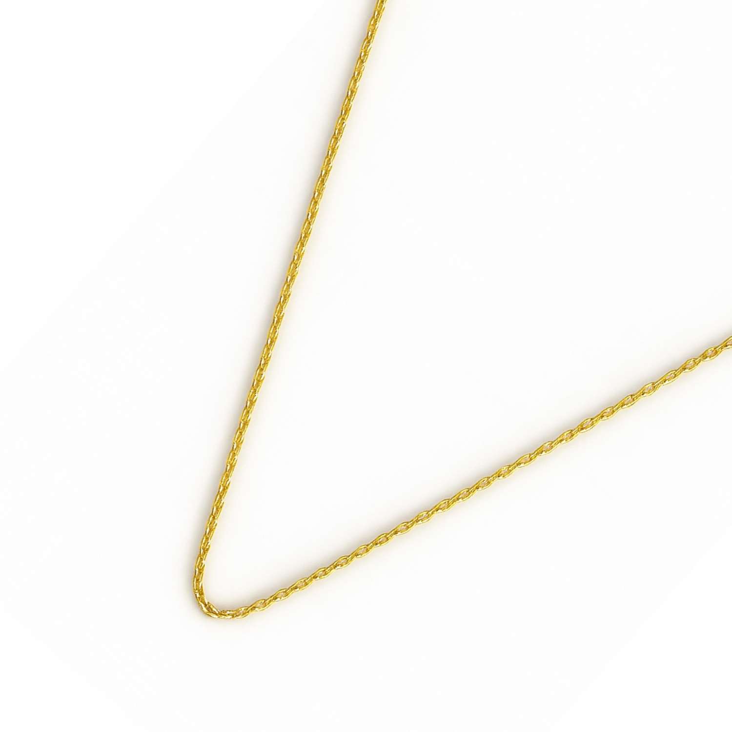 Cadena de Plata Esterlina 925 Limada revestida en Oro 18kt 1