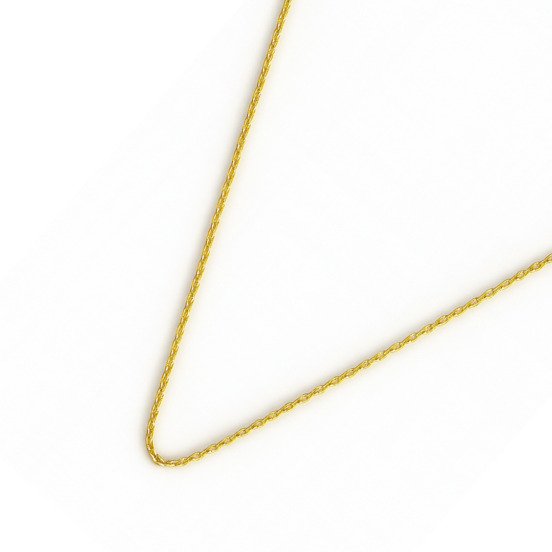 Cadena de Plata Esterlina 925 Limada revestida en Oro 18kt 1