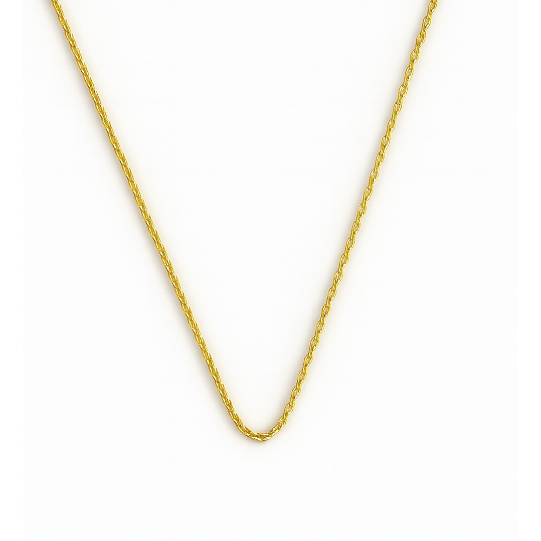 Cadena de Plata Esterlina 925 Limada revestida en Oro 18kt 2