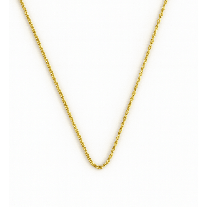 Cadena de Plata Esterlina 925 Limada revestida en Oro 18kt 2