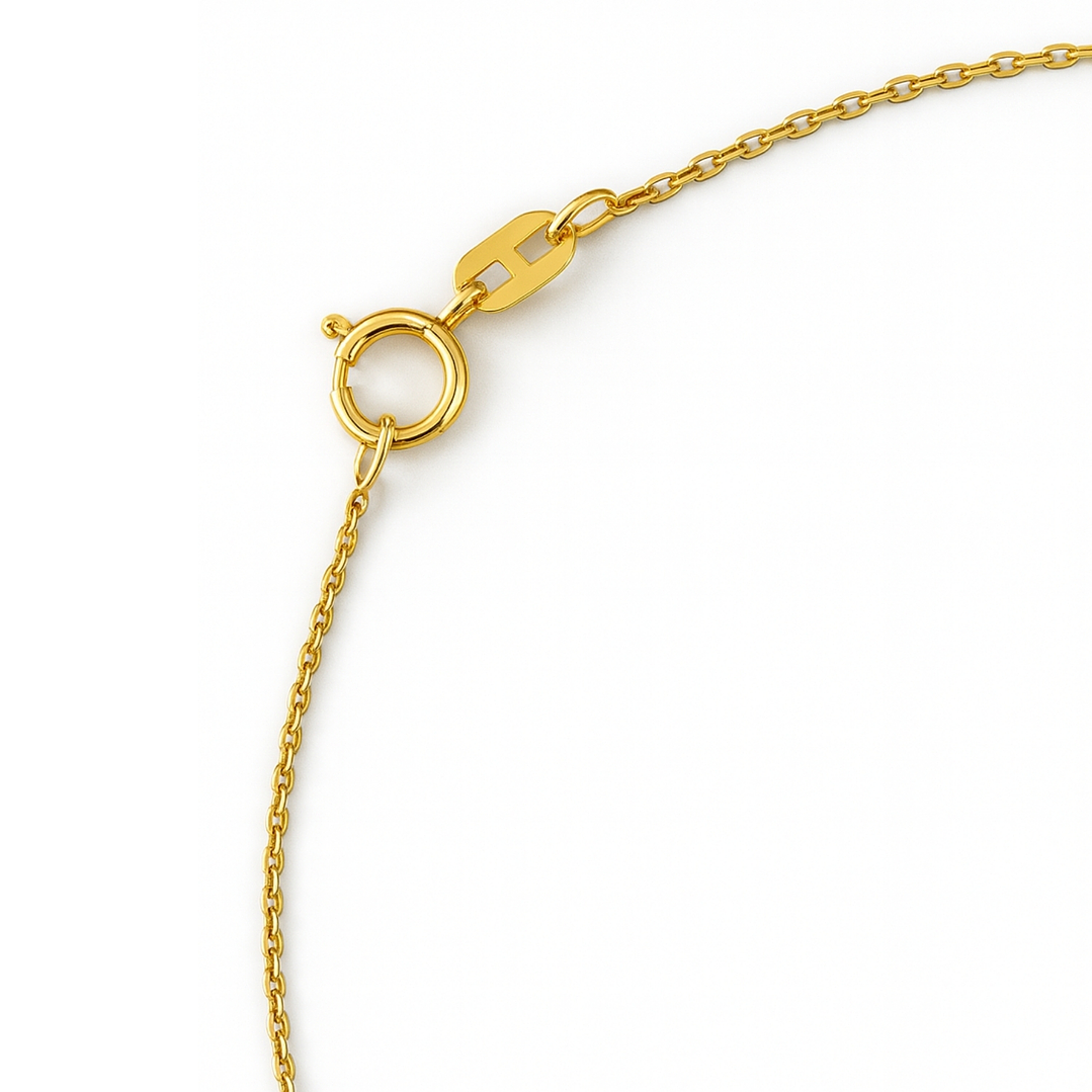 Cadena de Plata Esterlina 925 Limada revestida en Oro 18kt 3